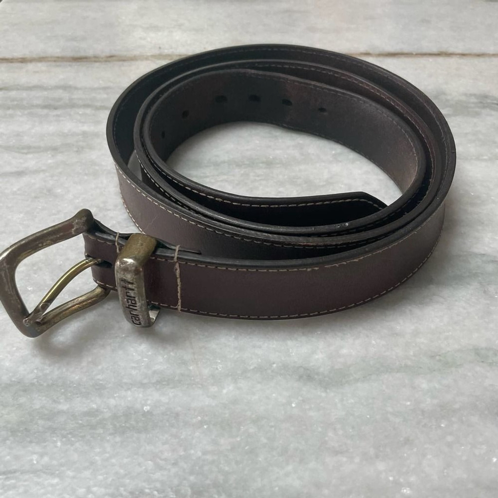Carhartt Belt Leather Brown Men's Size 54